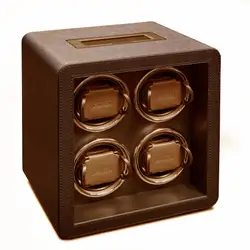 Leanschi watch winder 4 slots/brown saffino