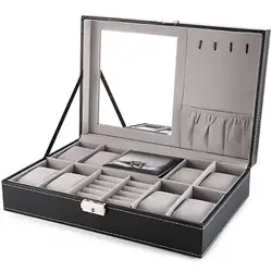* Watch and Jewelry Case / 8+2 slots / Black
