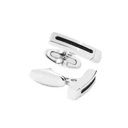 RB Cufflinks Steel with black PVD wire