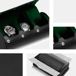 Roll 3 watches BOUVERET - Black/Green inside
