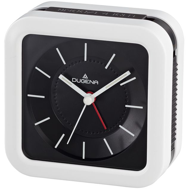 DUGENA Vekkerur /10x10/Sweep/Beep alarm/Snooze/Lys/Sort