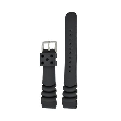 Silicone Diver Strap/Black/22mm