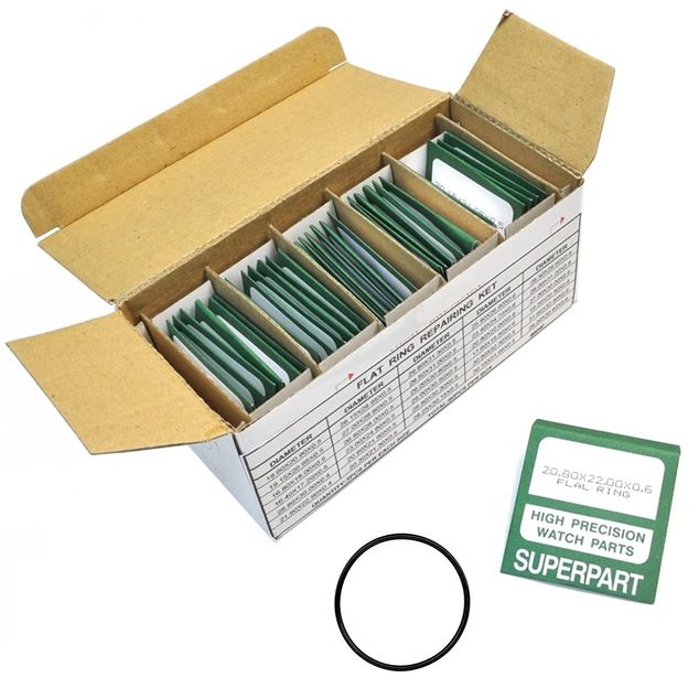 Flat-Ring Gaskets/H Cord 0,4-0,8/3x30 Sizes Ø16,4-32,8/90pcs