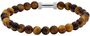 RB Zen bracelet 6mm beads in tiger's eyes quartz and knurl