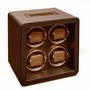 Leanschi watch winder 4 slots/brown saffino