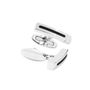 RB Cufflinks Steel with black PVD wire