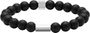 RB Zen bracelet 8mm beads in black agate and knurled steel