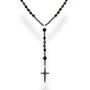 RB Rosary MYSTERES  60cm Beads Black agate Tiger eyes and He